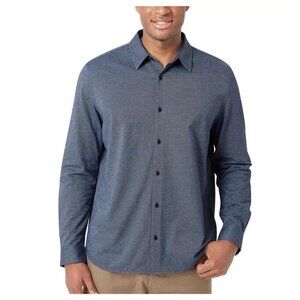 DKNY Men's M Blue Long Sleeve Button-Down Shirt 100% Cotton